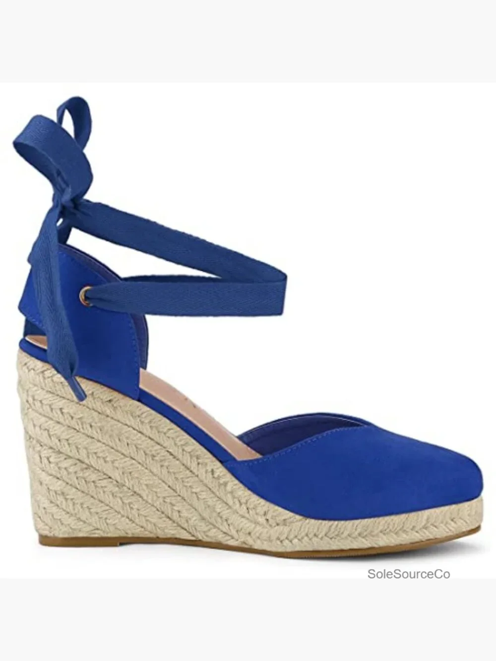 Women's Closed Toe Espadrilles Wedge Sandals Tie Up Platform Sandals